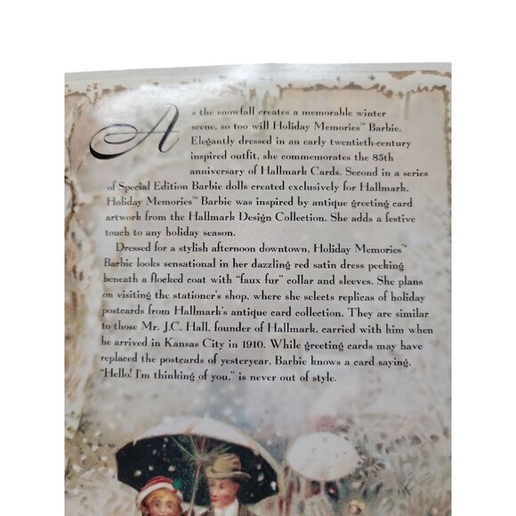 Hallmark Special Edition Holiday Memories Barbie Doll 1995 Mattel #14106 - Picture 8 of 12